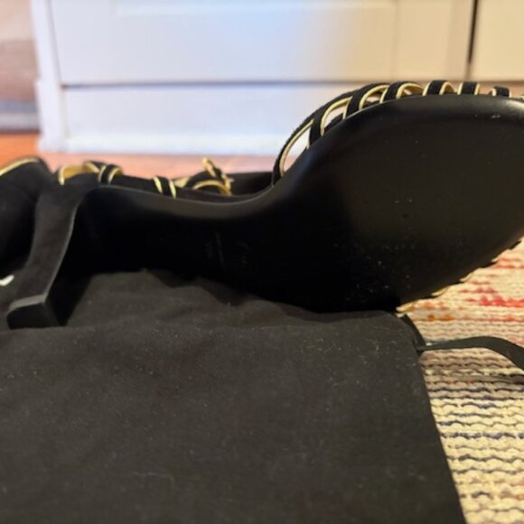 CHANEL pumps G37381 leather Black gold Size 39 - Picture 5 of 7